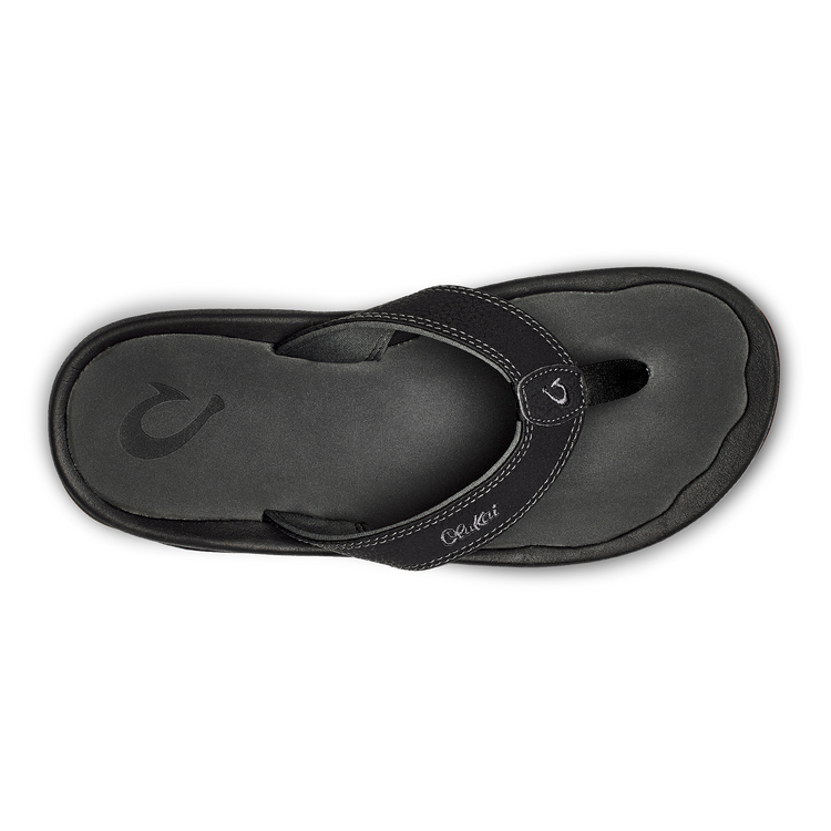 OluKai Men's 'Ohana Flip-Flops Black / Dark Shadow