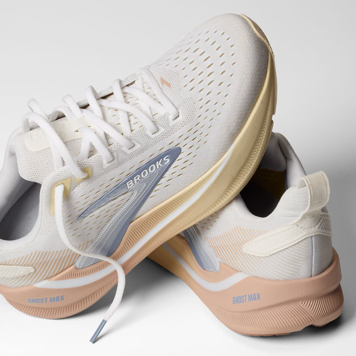 Brooks Women's Ghost Max 4 Runners White/Rose/Rutabaga