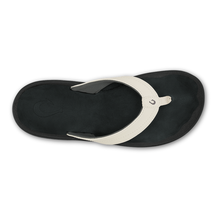 OluKai Women's 'Ohana Flip-Flops Bright White/Black