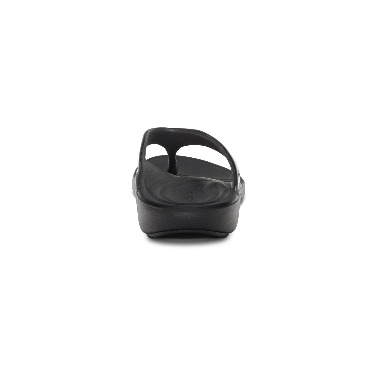 Aetrex Women's Maui Orthotic Rubber Flips Black Gloss