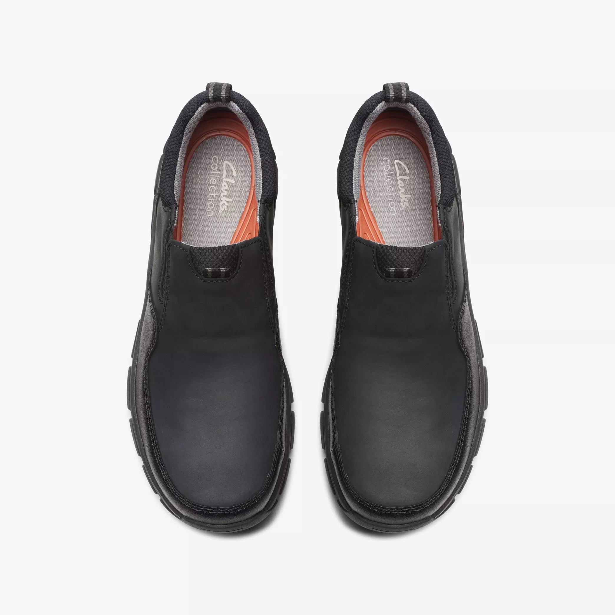 Clarks Men's Walpath Step Casual Shoes Black Leather