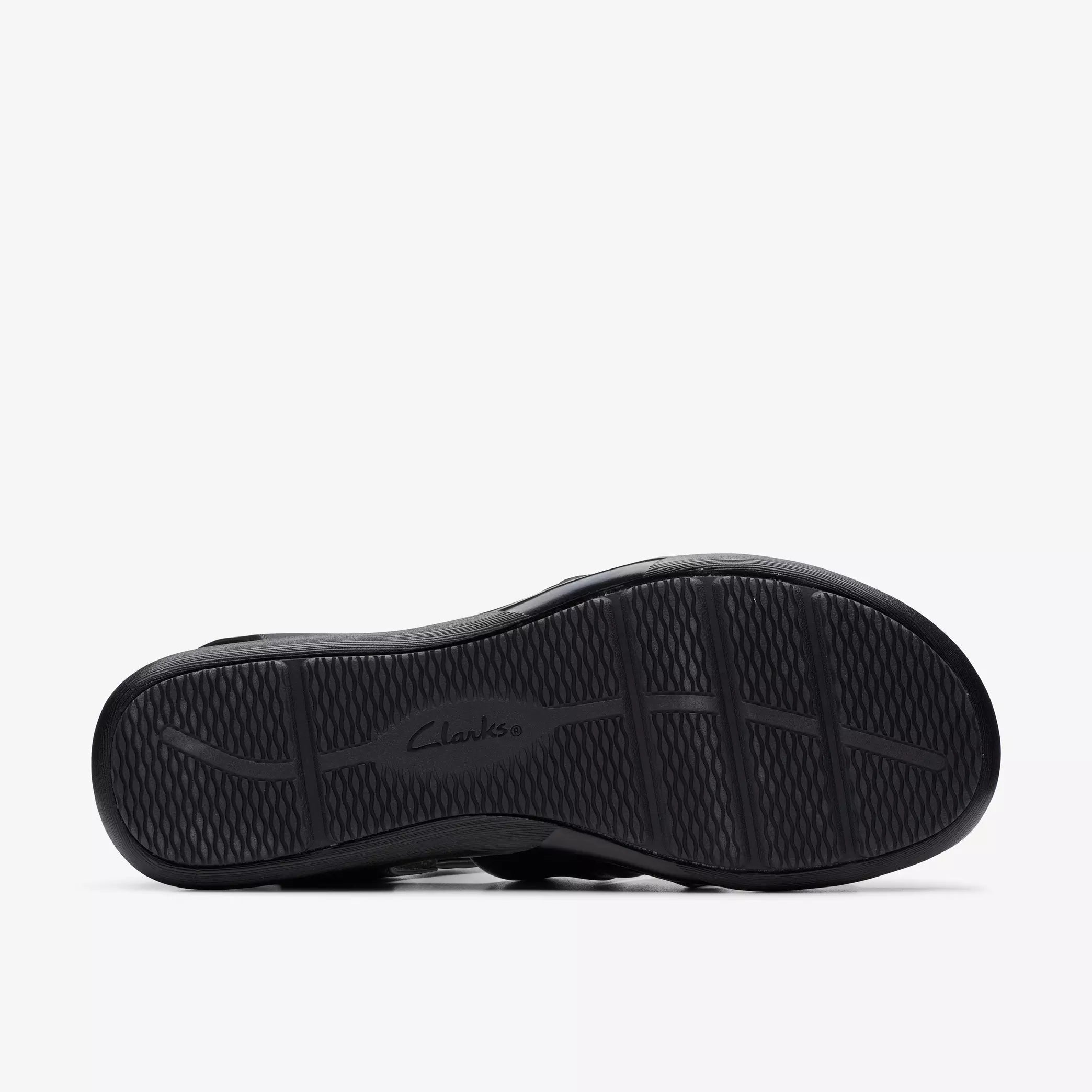 Clarks Women's Kitly Ave Sandals Black Leather