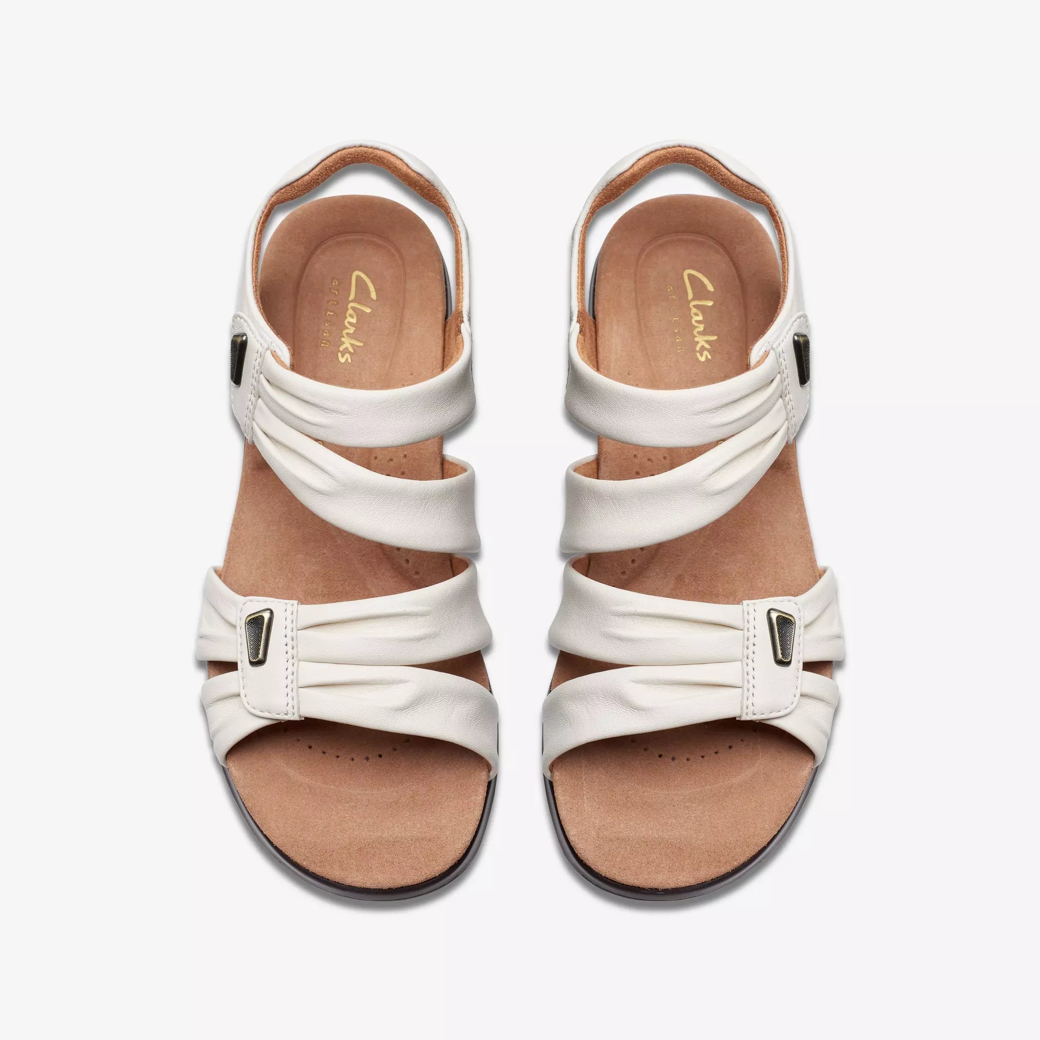 Clarks Women's Kitly Ave Sandals Off White Leather