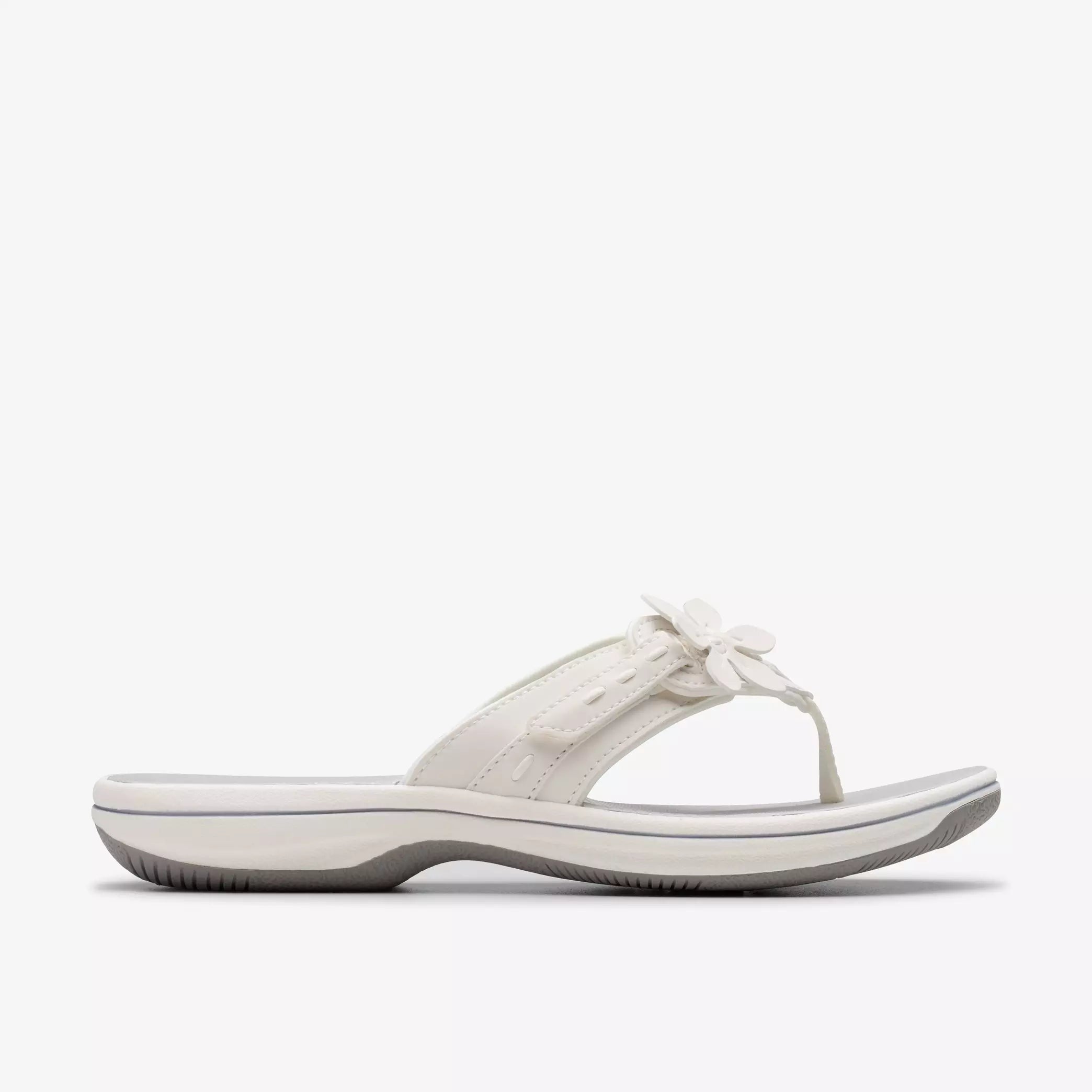 Clarks Women's Breeze Opal Sandals White