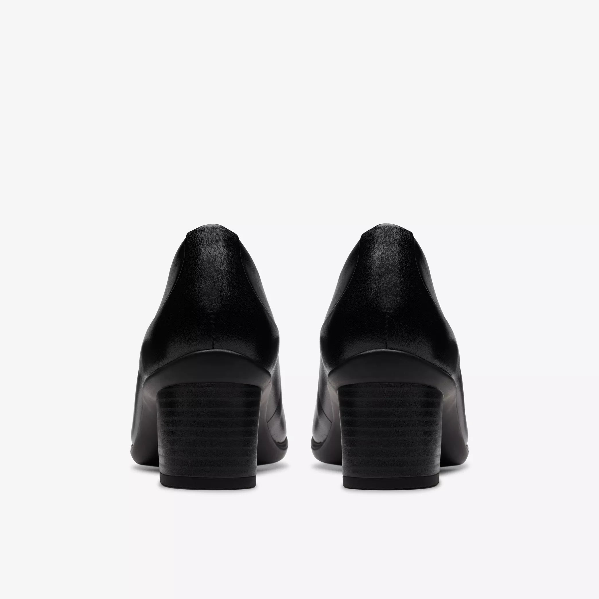 Clarks Women's Shaya Poppy Heels Black Leather