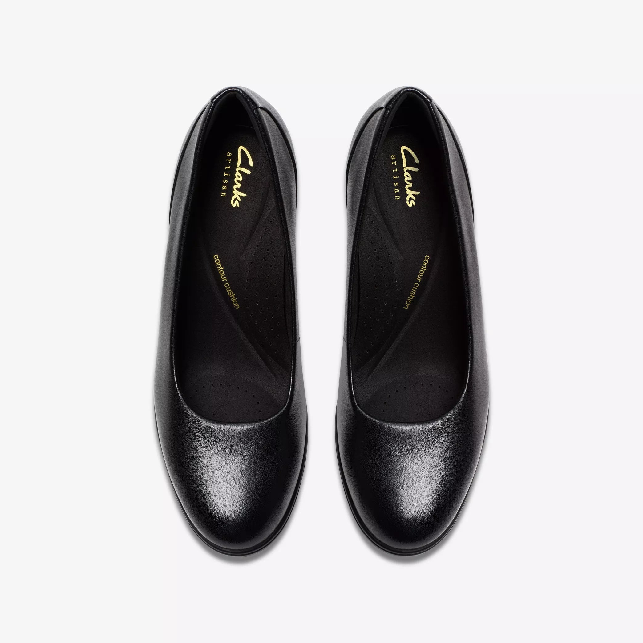 Clarks Women's Shaya Poppy Heels Black Leather