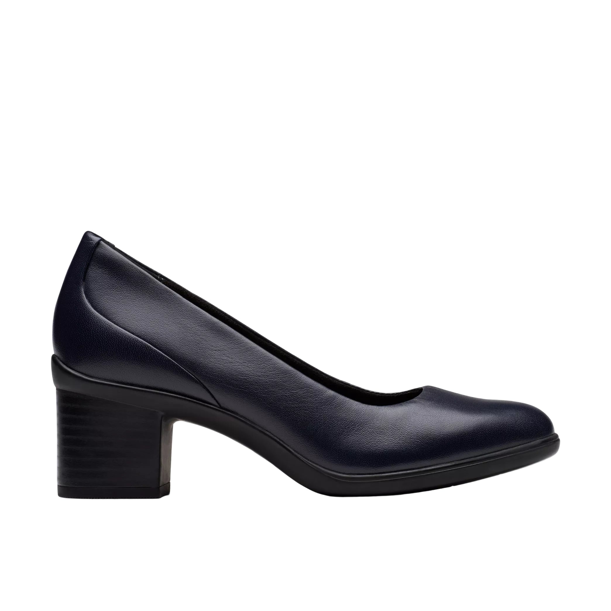 Clarks Women's Shaya Poppy Heels Navy Leather