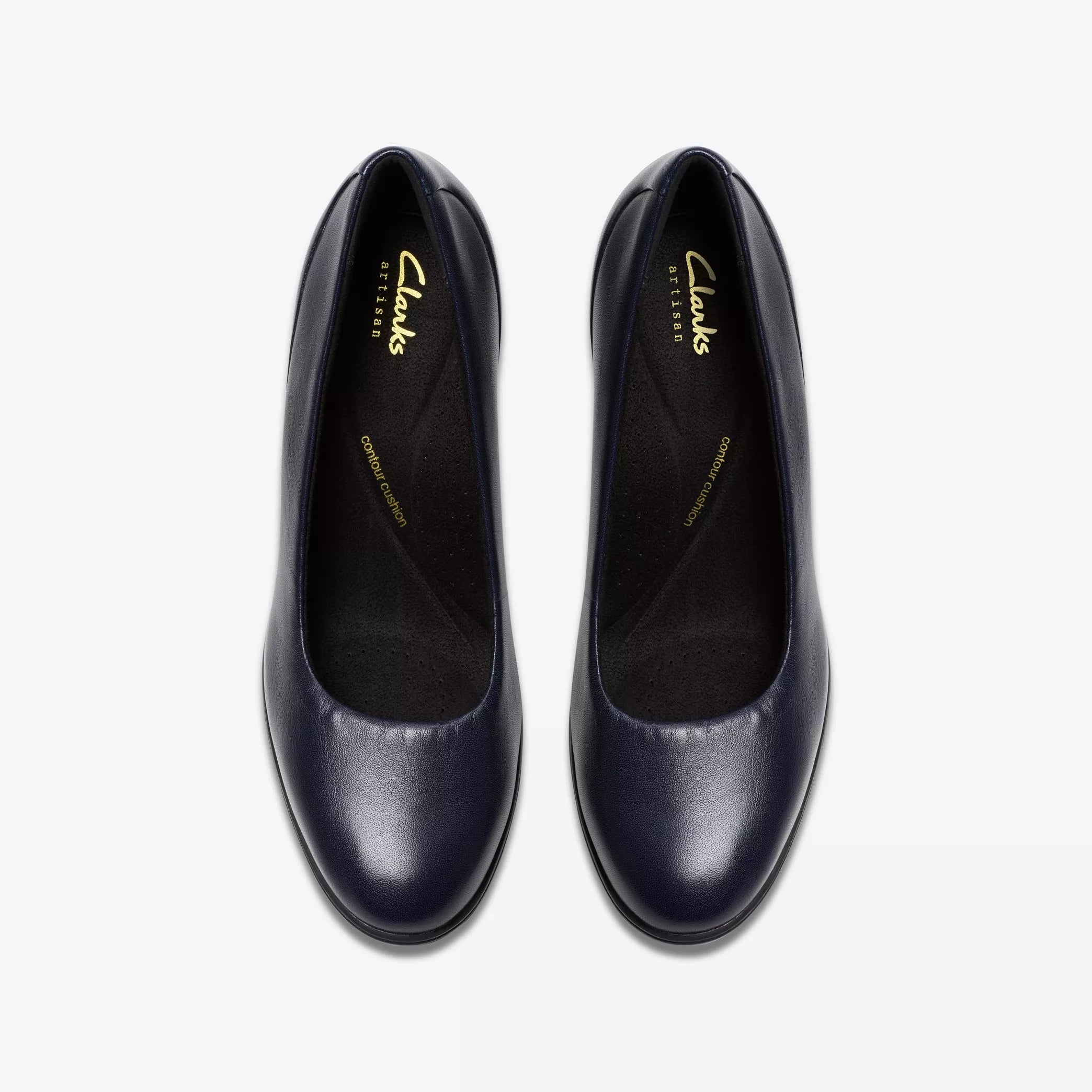 Clarks Women's Shaya Poppy Heels Navy Leather