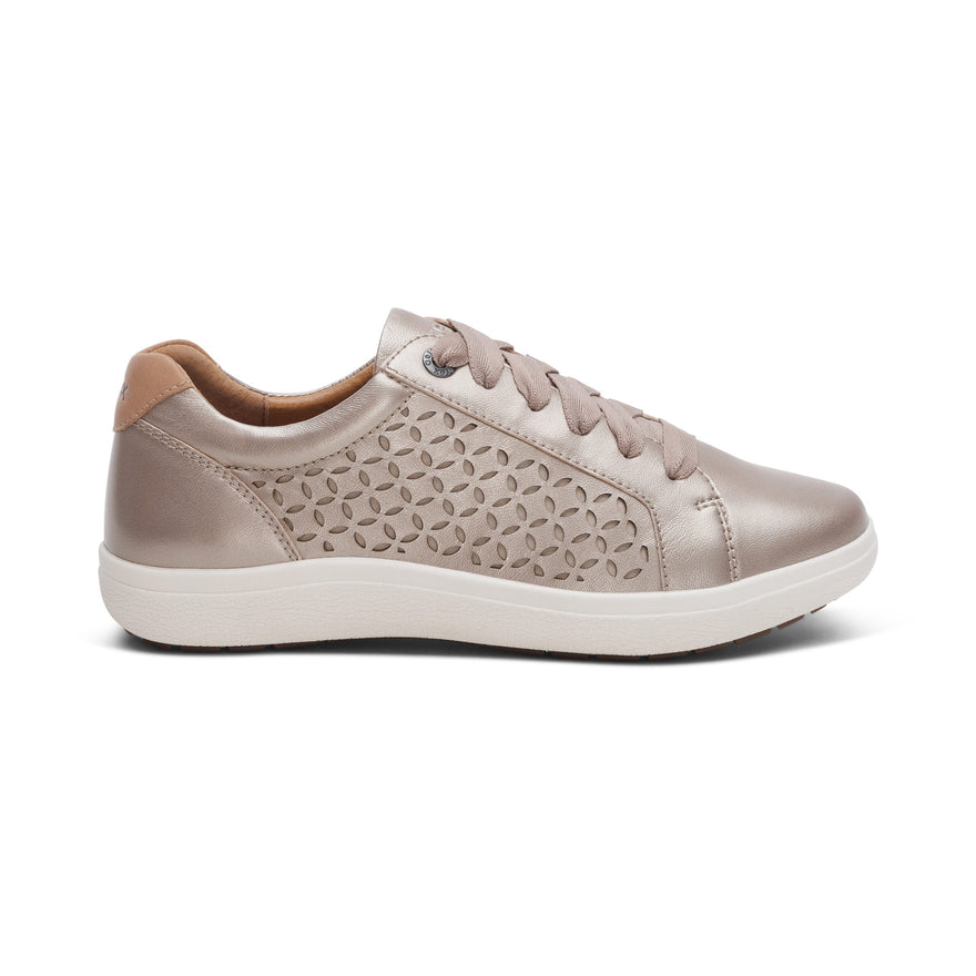 Aetrex Women's Courtney White Gold Cutout