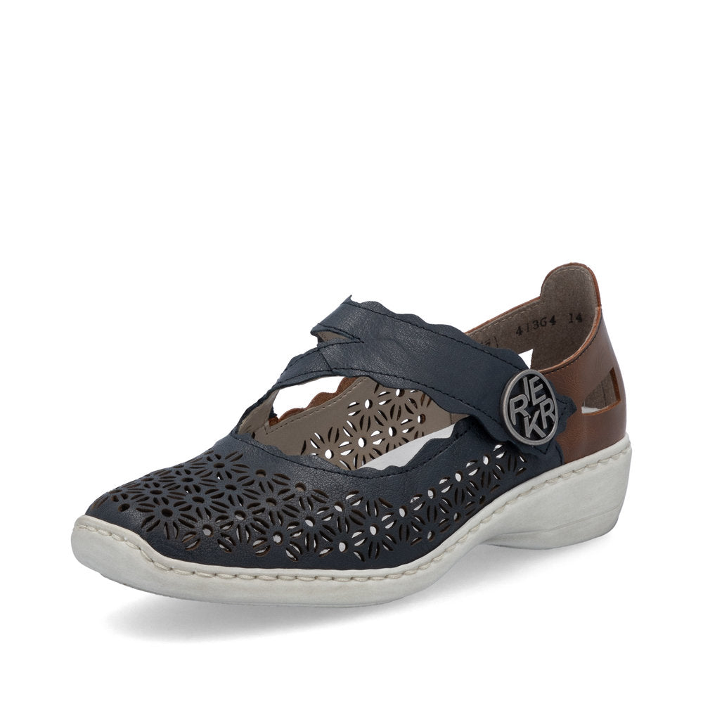 Rieker Women's 413G4-14 Blue Combination