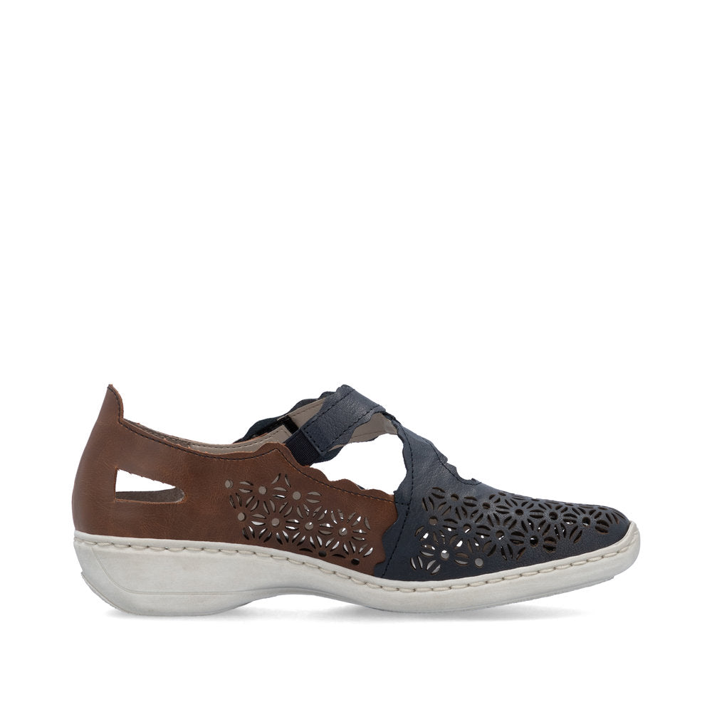 Rieker Women's 413G4-14 Blue Combination