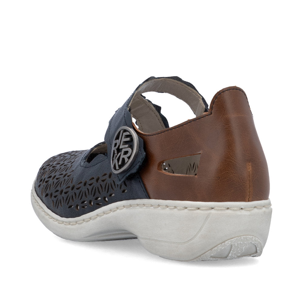Rieker Women's 413G4-14 Blue Combination