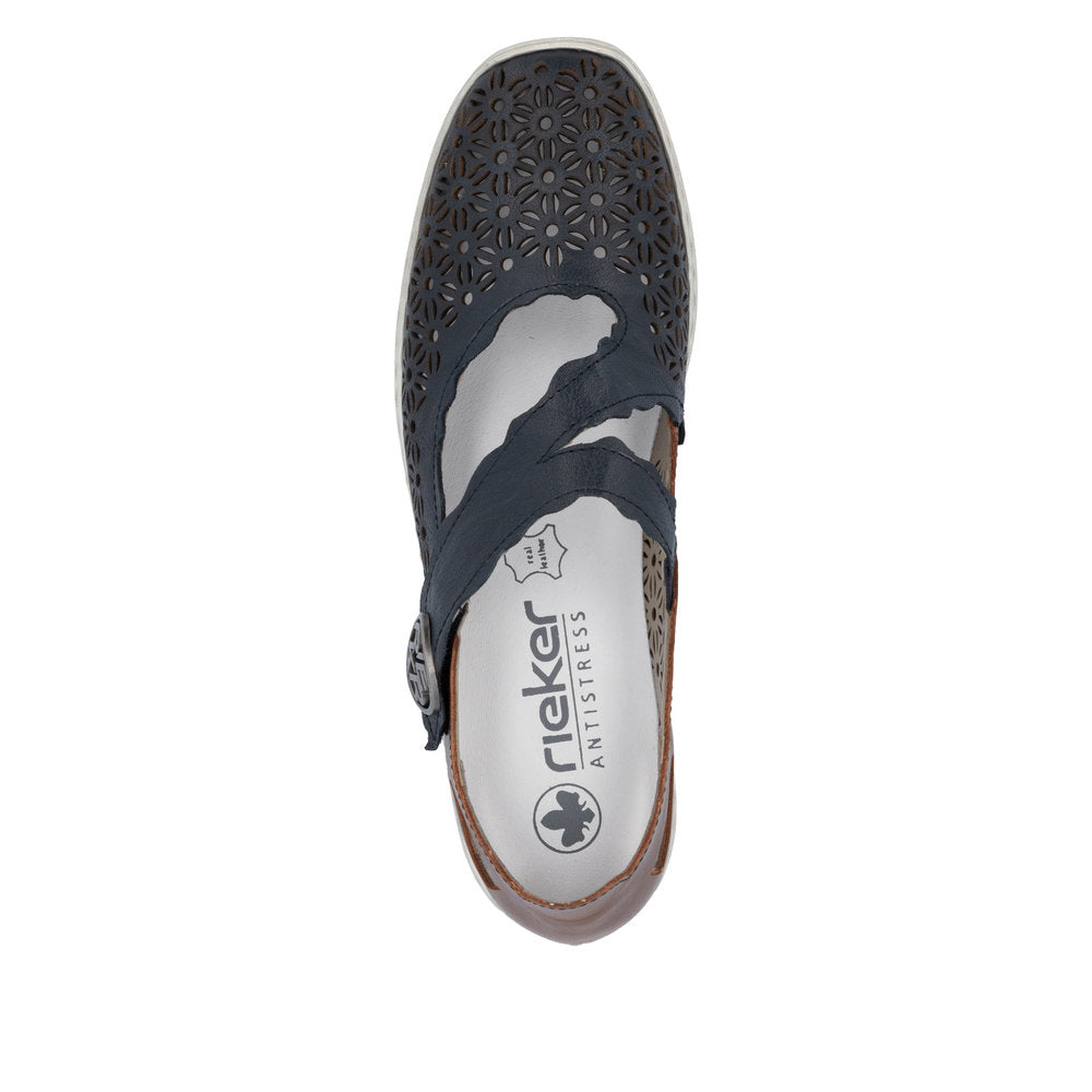 Rieker Women's 413G4-14 Blue Combination