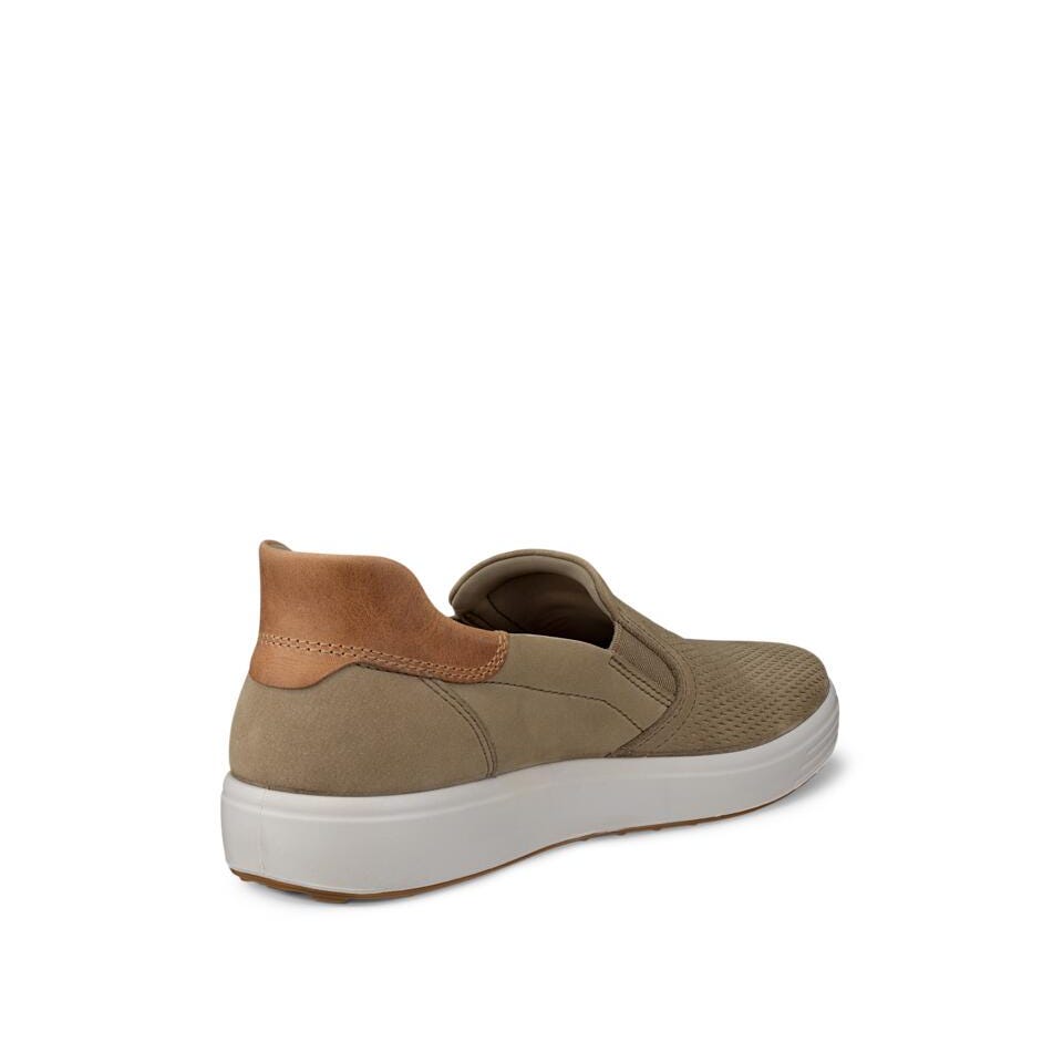 ECCO Men's Soft 7 M Easy Slip Sneakers Nutmeg Brown / Cashmere