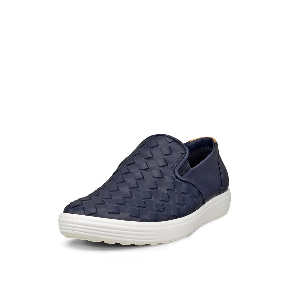 ECCO Women's Soft 7 Slip-On Woven Shoes Marine