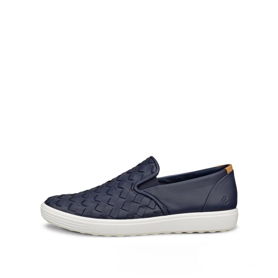 ECCO Women's Soft 7 Slip-On Woven Shoes Marine