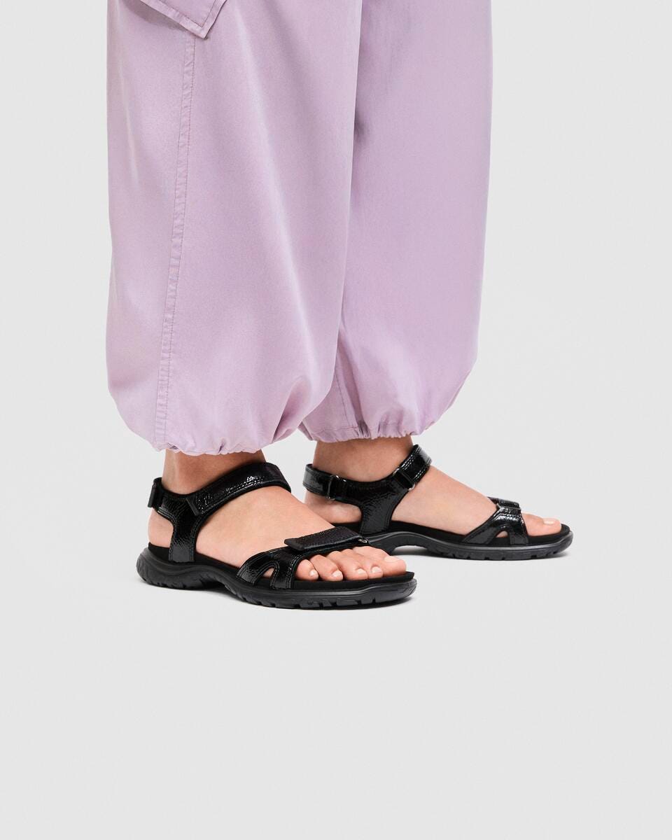 ECCO Women's Offroad Roam Sandals Black Leather