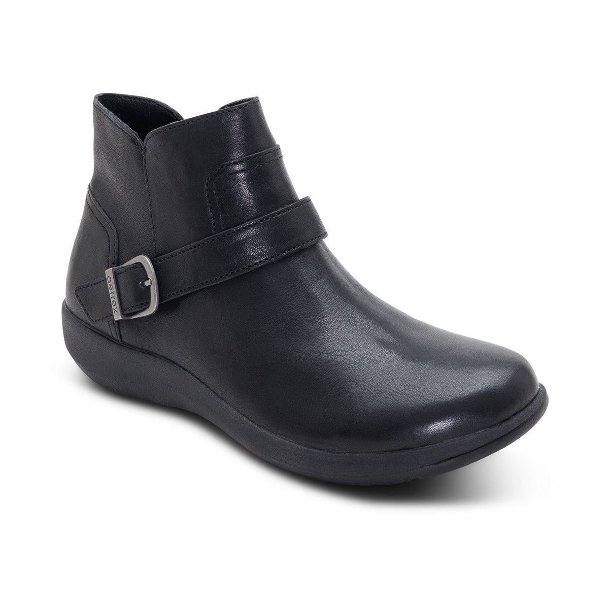 Aetrex Women's Leah Buckle Boot Black