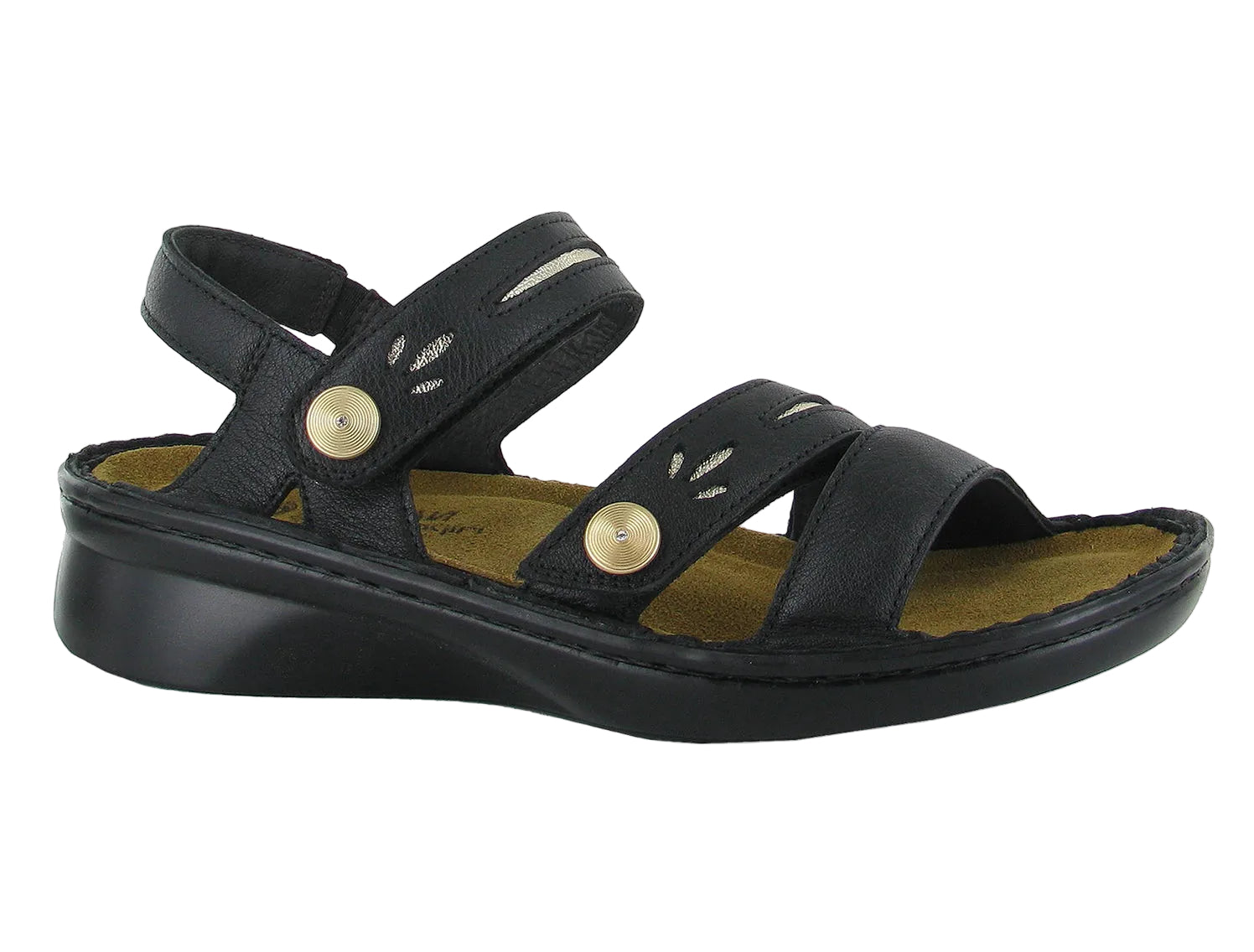 Naot Women's Cadence Sandals Black Soft Leather