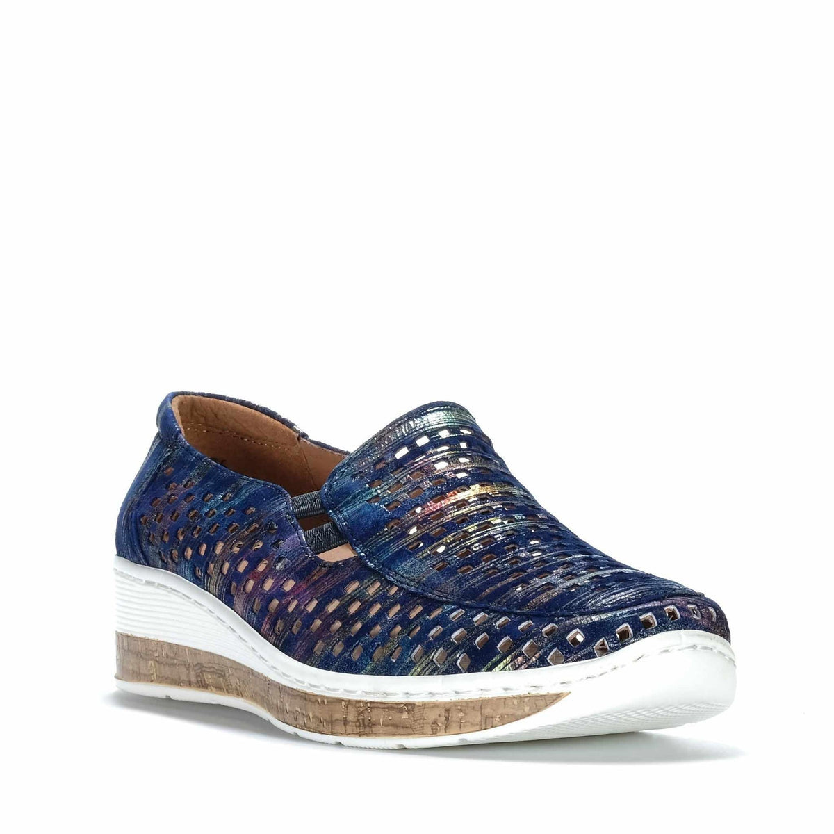 Cassini Women's Monkey Slip-On Navy Traffic