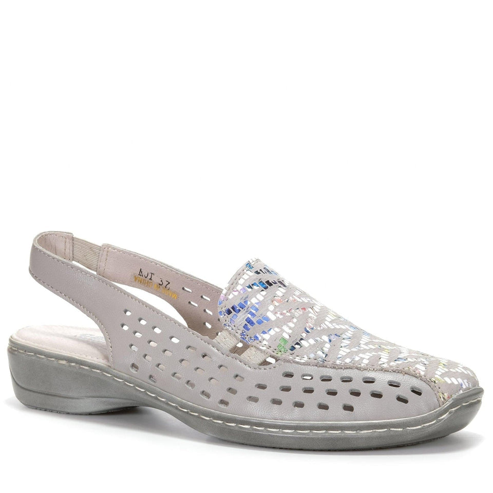 Casssini Women's Mot Slingback Shoes Cement Multi