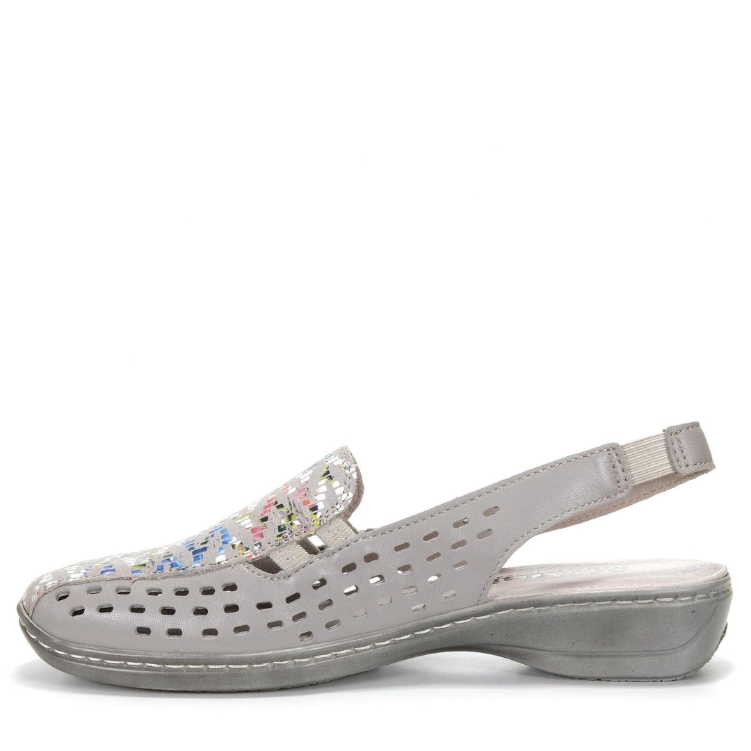 Casssini Women's Mot Slingback Shoes Cement Multi