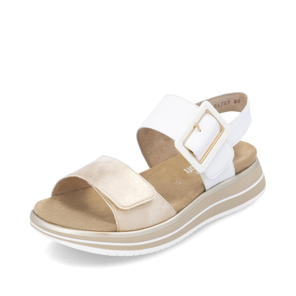 Remonte Women's D1J53-80 Sandals White Combination
