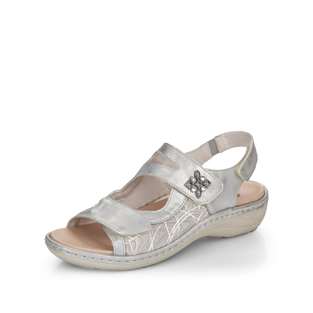 Remonte Women's D7647-40 Sandals Grey Combination