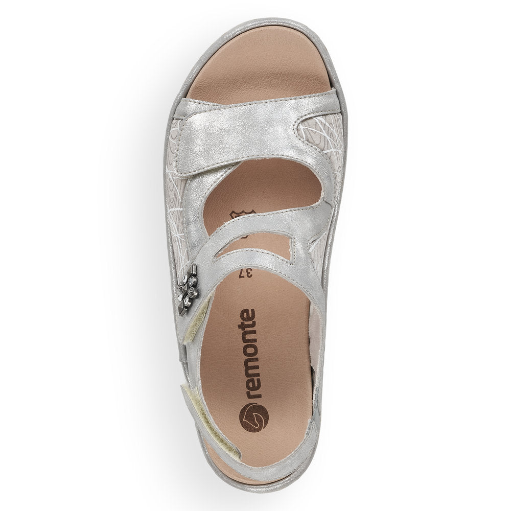 Remonte Women's D7647-40 Sandals Grey Combination
