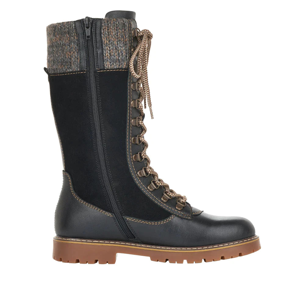 Remonte Women's D9375-01 Tall Boots Black