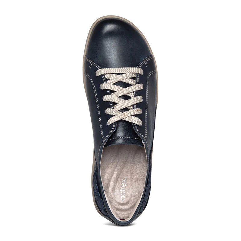 Aetrex Women's Dana Lace Up Oxford Navy
