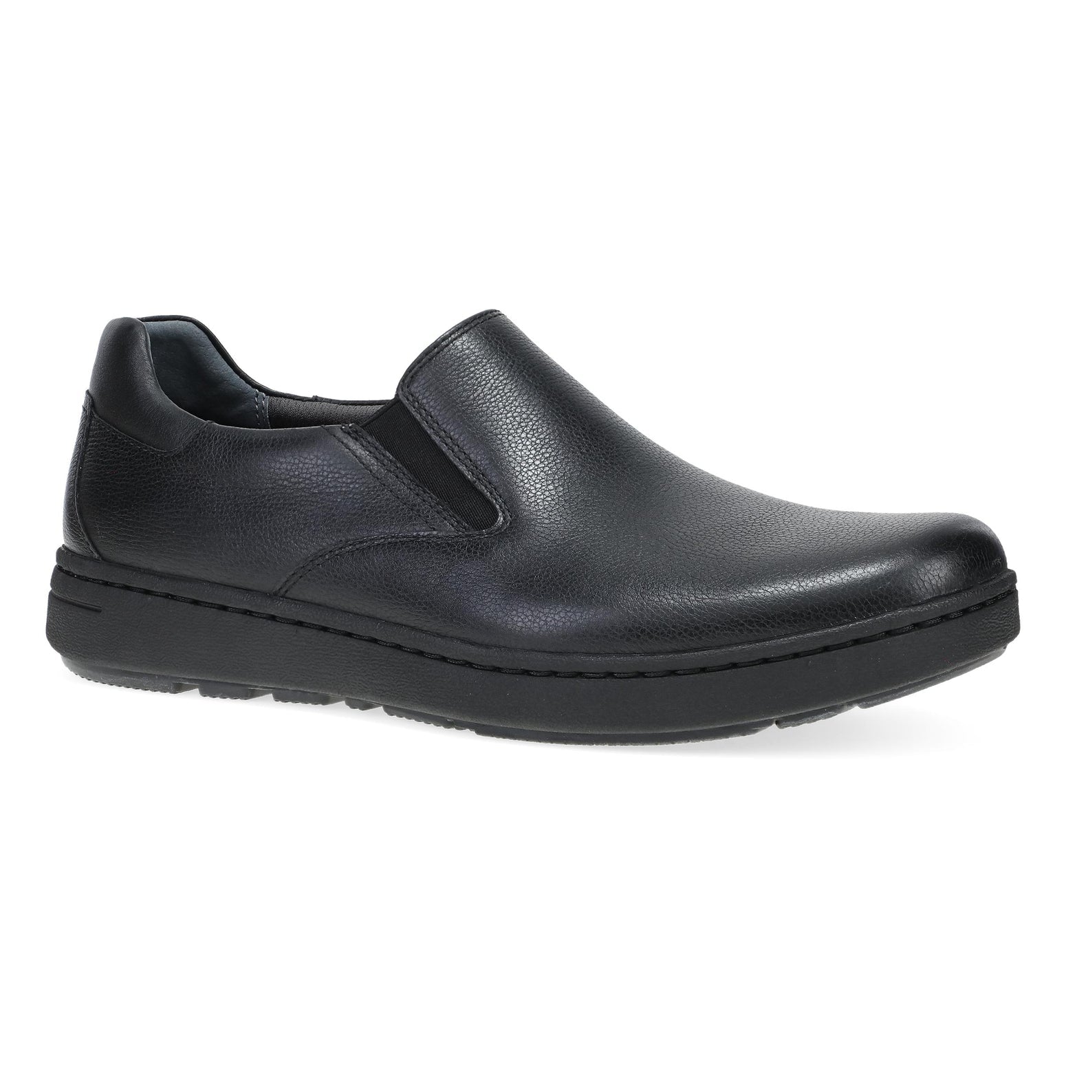 Dansko Men's Thomas Waterproof Slip-On Work/Kitchen Shoes Black Leather