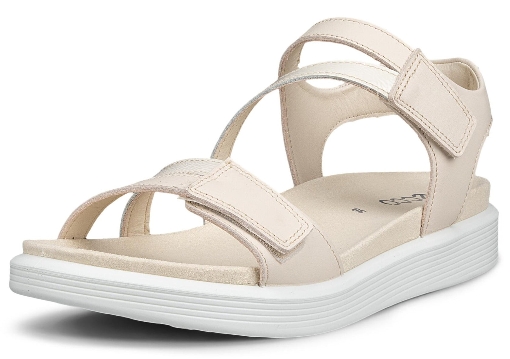 ECCO Women's Soft Sandals 3-Strap Limestone