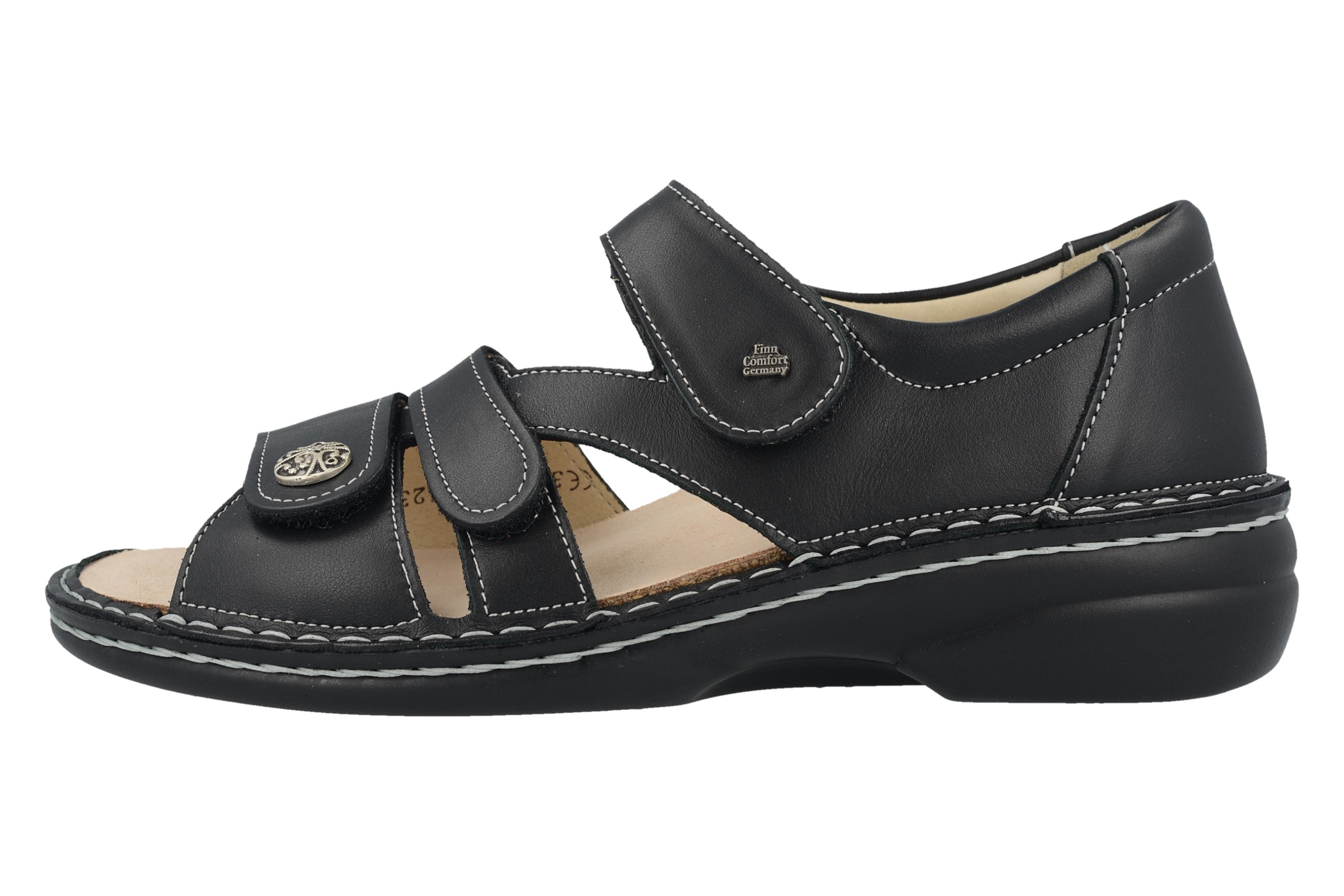 Finn Comfort Women's Biella-S Sandals Luxperl Black/Schwarz