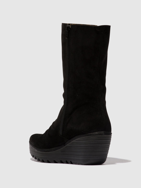 Fly London Women's Yemy 408 Boots Mous/Oils Black Leather