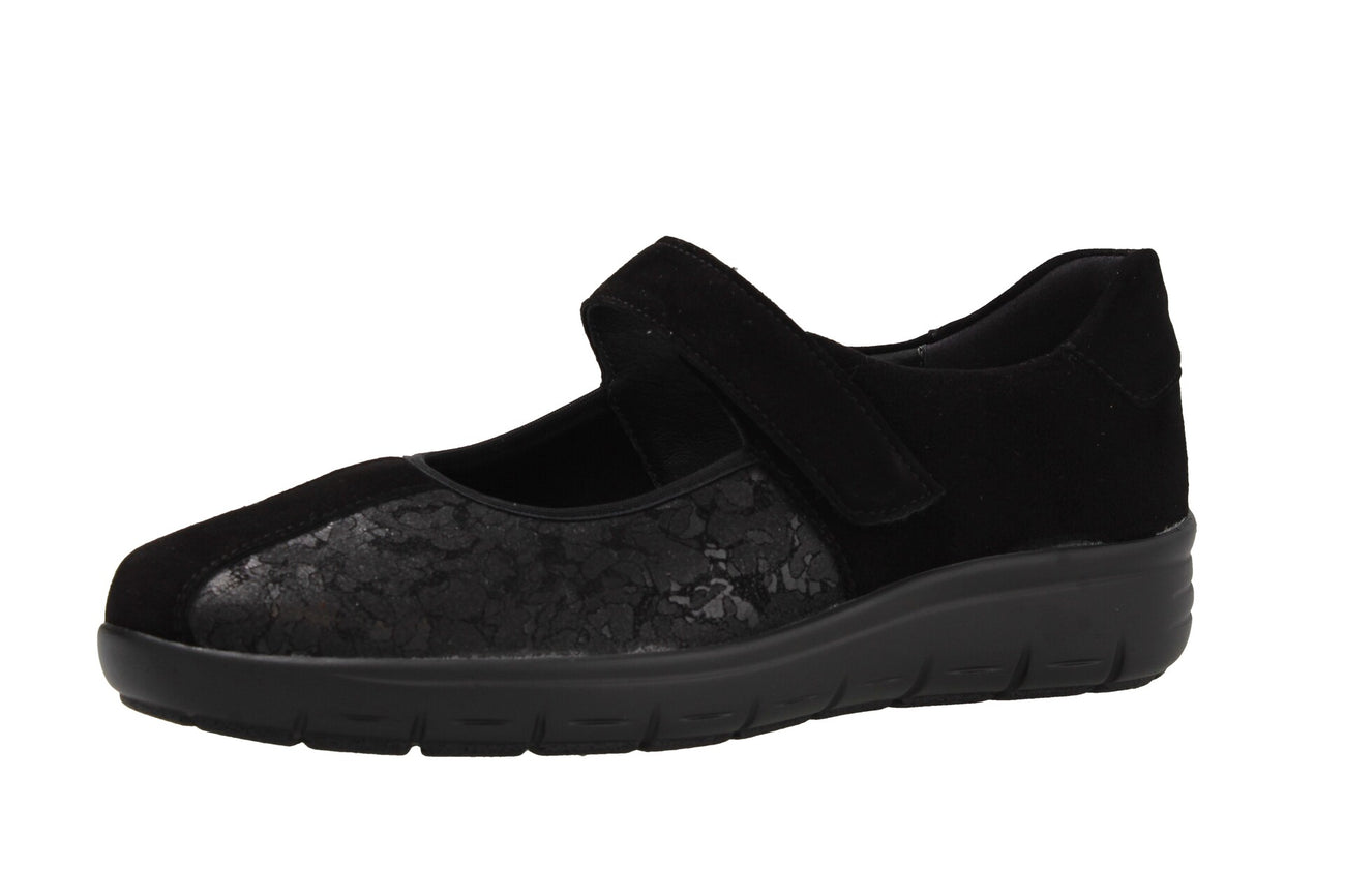 Semler Women's Greta Ballerina Mary Jane Black