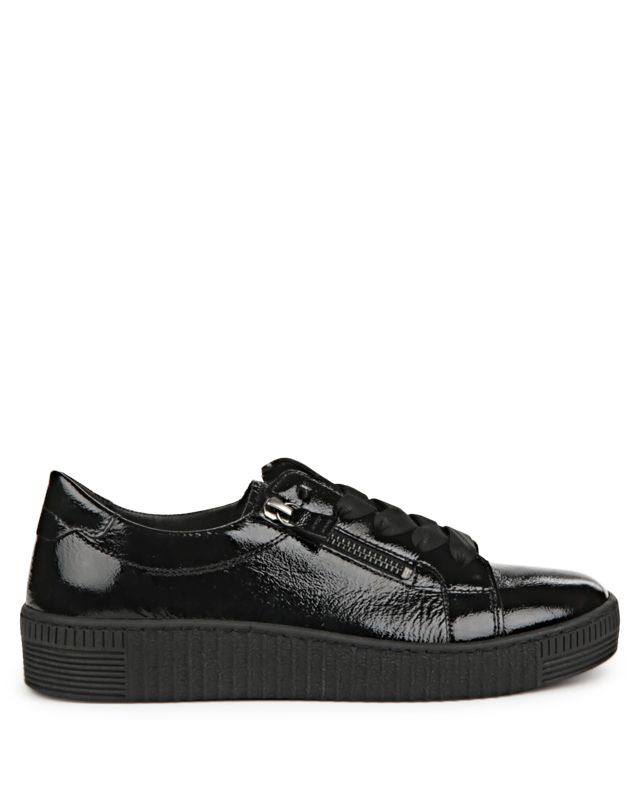 Gabor Women's Knautschlack Casual Shoe Black