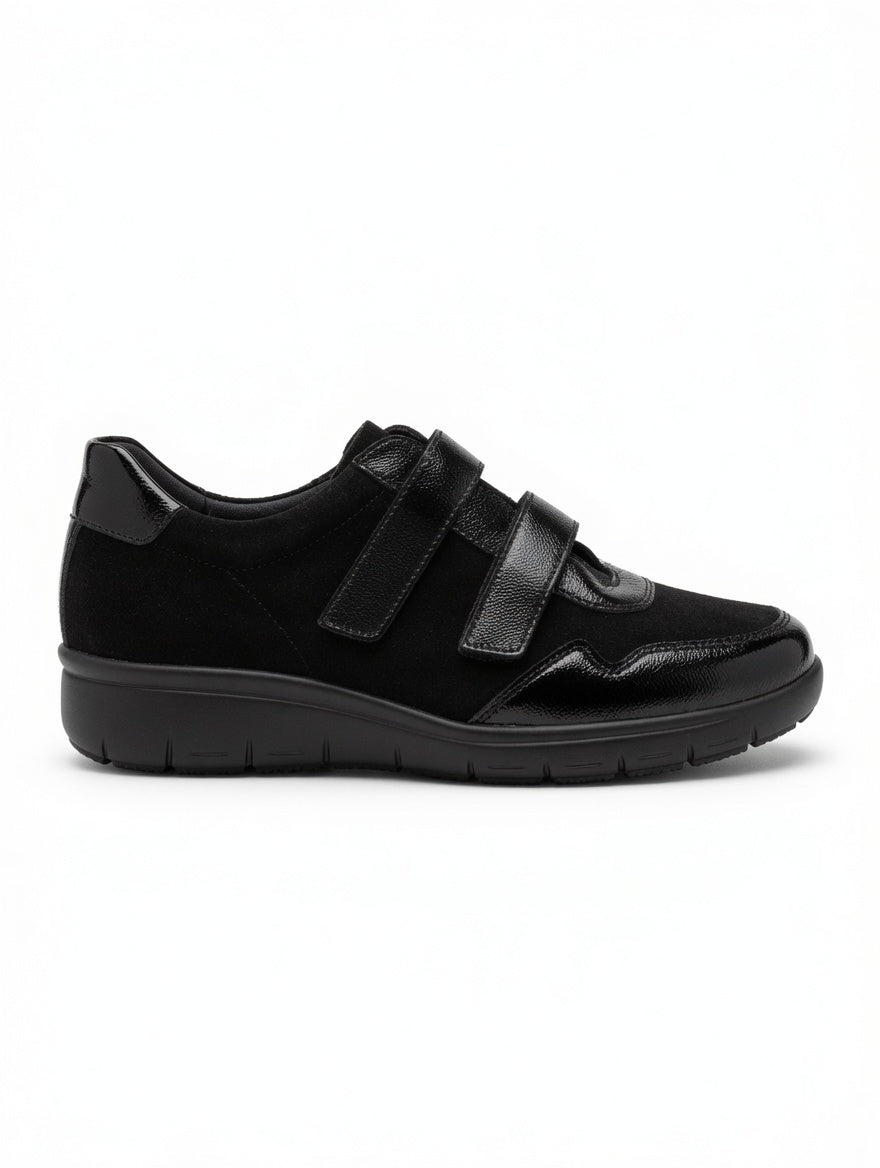 Semler Women's Greta G4105 Velcro Comfort Shoes Black