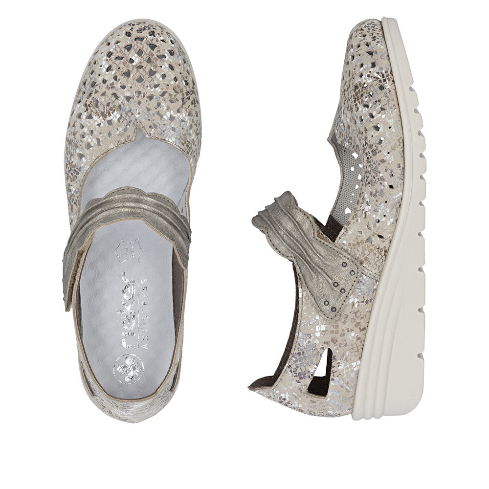 Rieker Women's L5359-90 Mary Jane Metallic