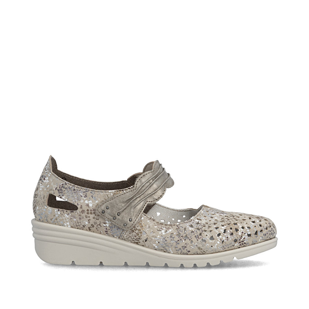 Rieker Women's L5359-90 Mary Jane Metallic