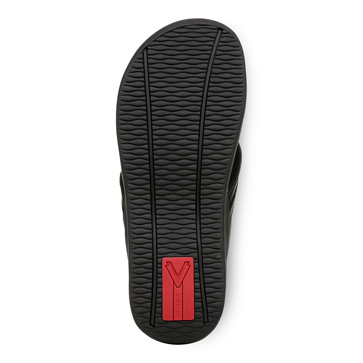 Vionic Men's Tide II Sandal Black Leather