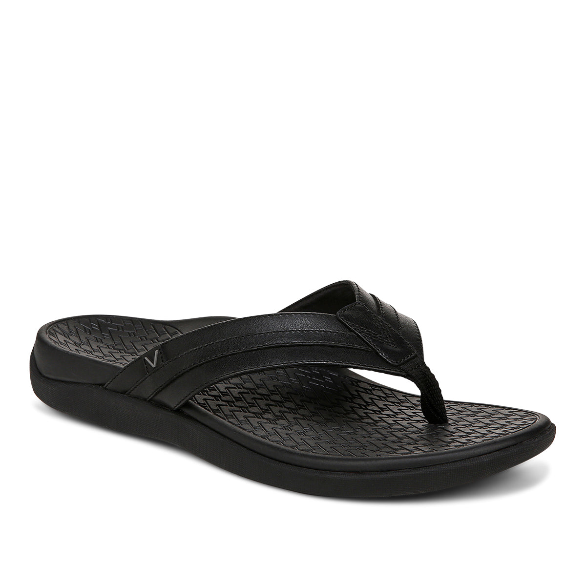 Vionic Men's Tide II Sandal Black Leather