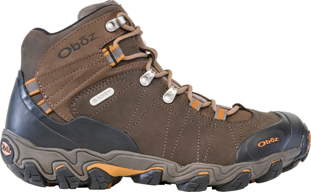 Oboz Men's Bridger Mid Waterproof Hiking Boots Sudan