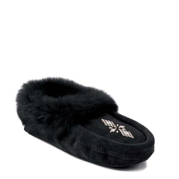Manitobah Women's Tipi Suede Moccasin Black