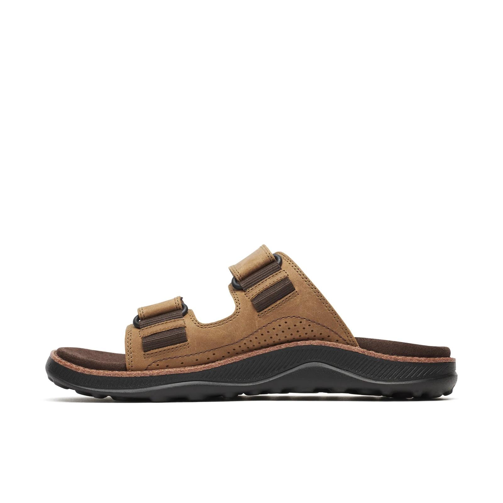 Merrell Men's Cove Leather Slide Sandals Coffee