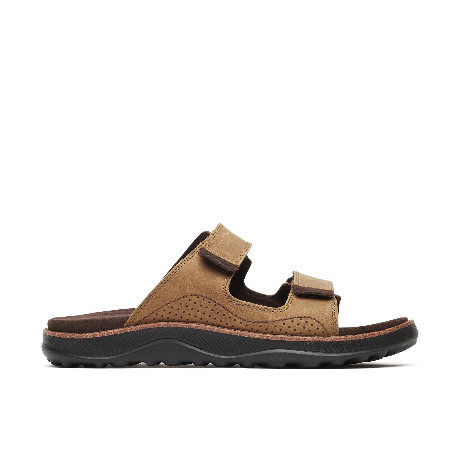 Merrell Men's Cove Leather Slide Sandals Coffee