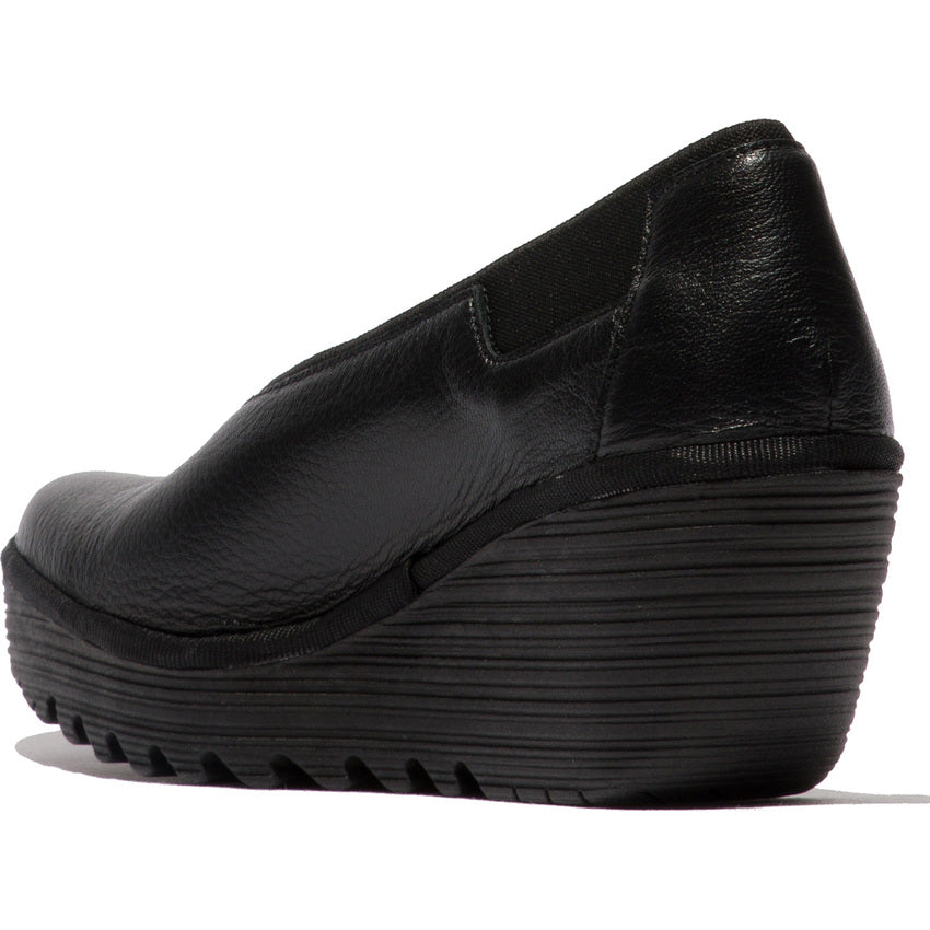 Fly London Women's YOZA438Fly Wedge Shoes Black