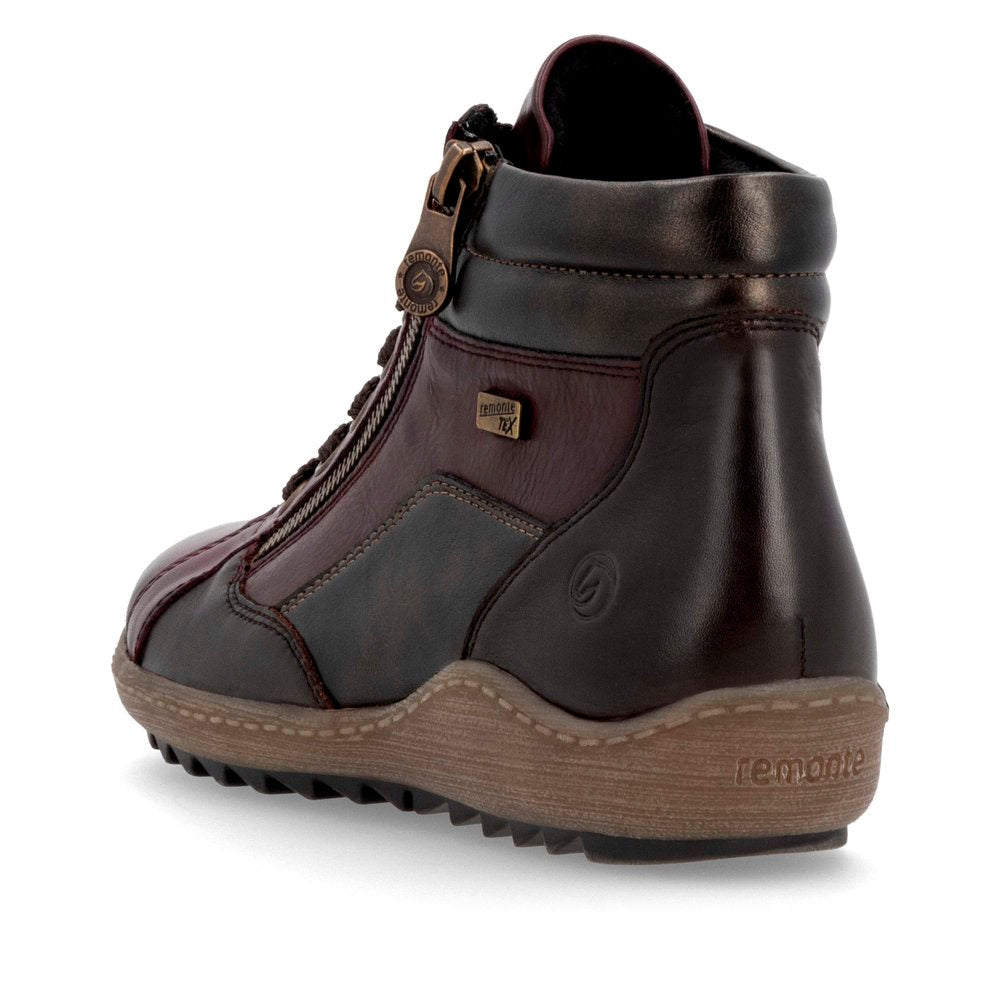 Remonte Women's R1458-35 Boots Red Combination