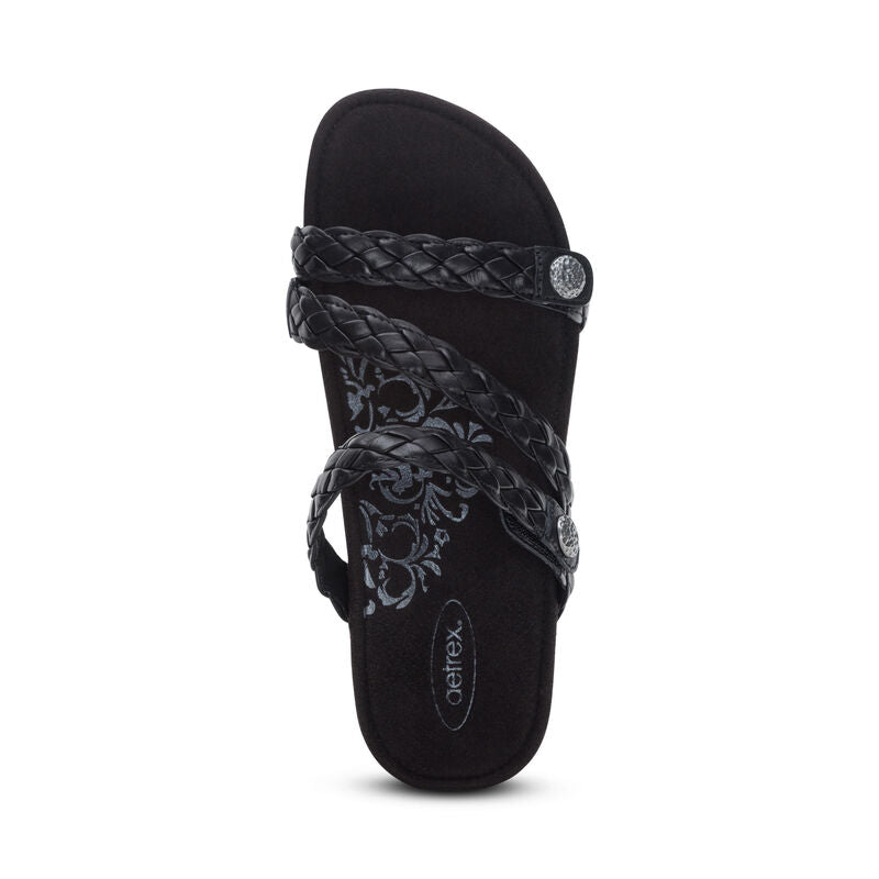 Aetrex Women's Josie Slide Black