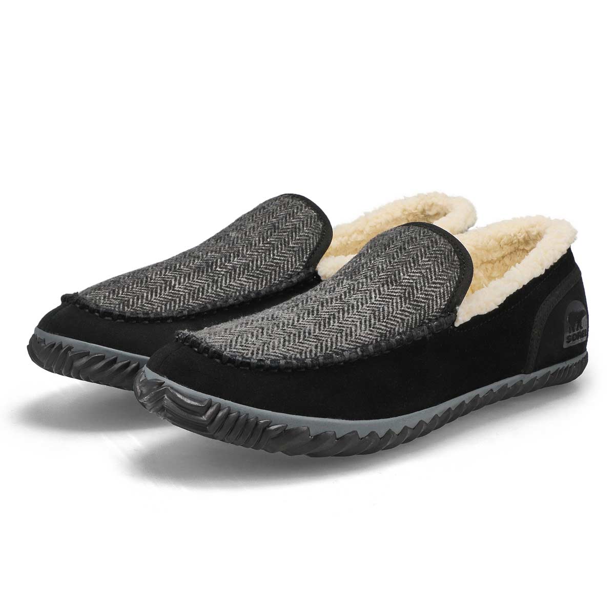 Sorel Men's Dude Moc Slippers Grill, Black